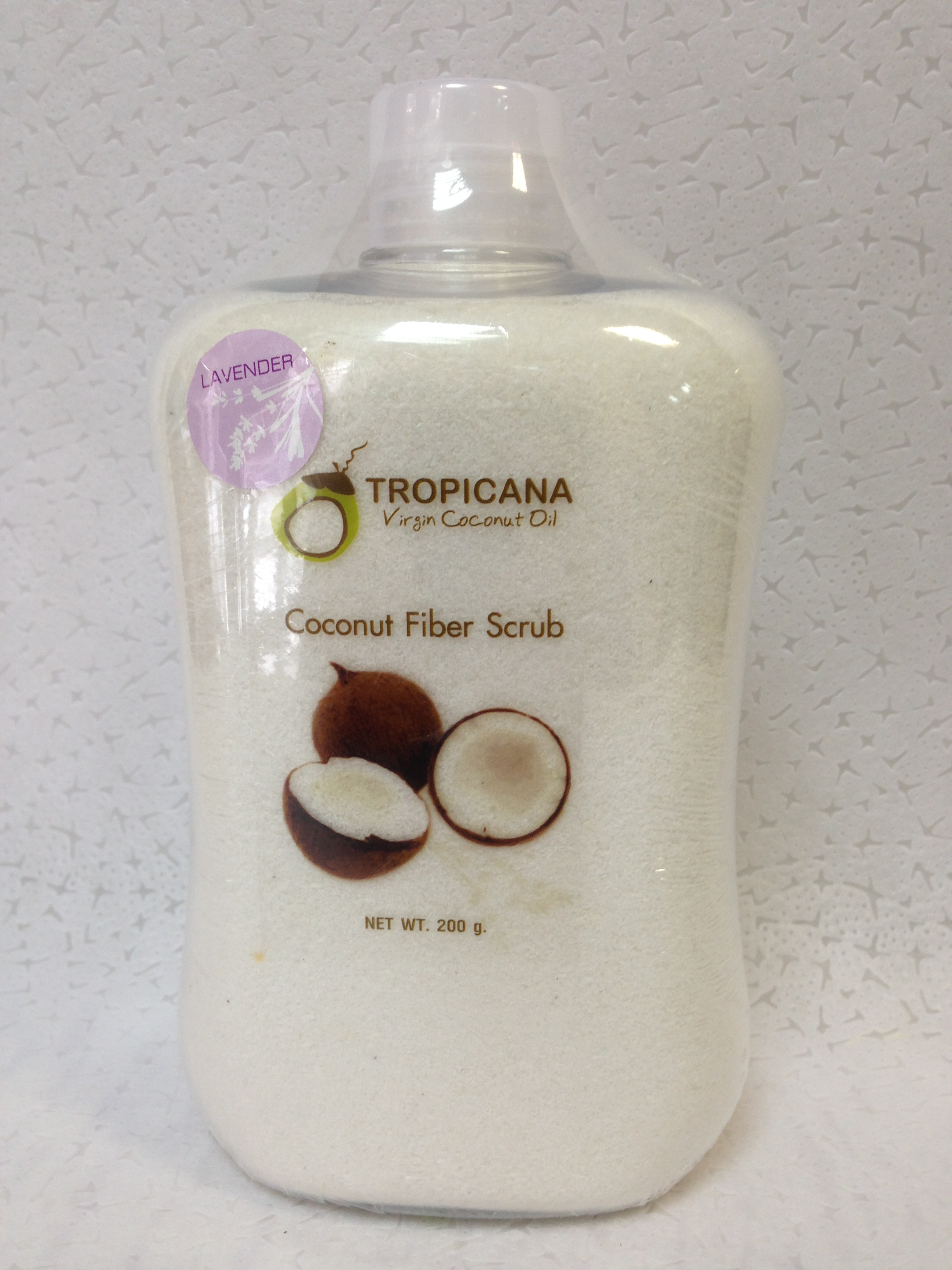 Тайский сухой кокосовый скраб для тела Coconut fiber scrub Tropicana oil 200 гр.