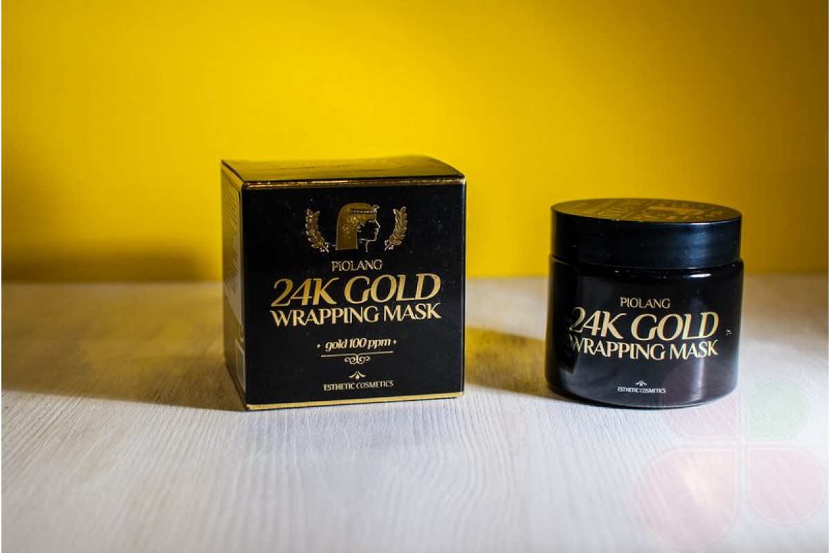Корейская маска для лица с 24 каратным золотом ESTHETIC HOUSE PIOLANG 24k GOLD WRAPPING MASK