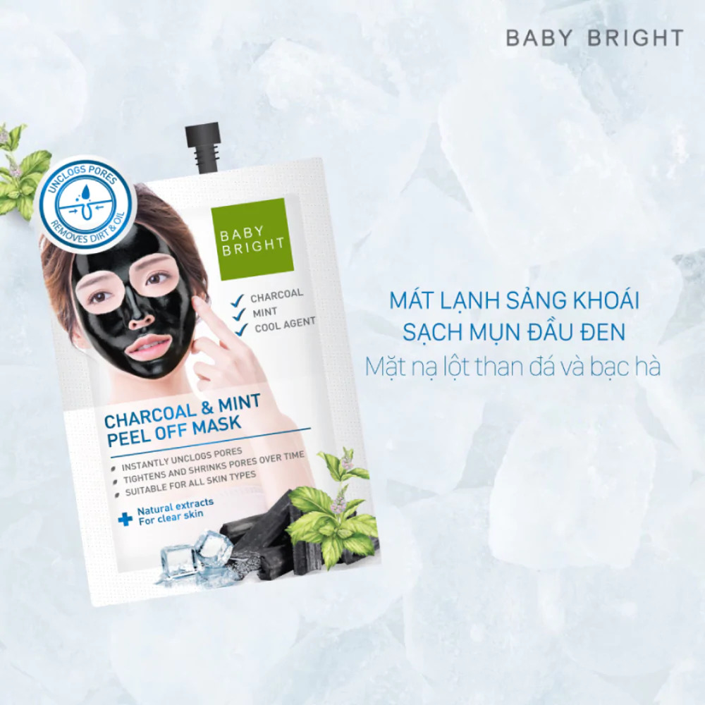 Натуральная маска-пленка для лица из Тайланда с углем и мятой Baby Bright Charcoal & Mint Peel Off Mask купить в Москве и Московской области. таиланд