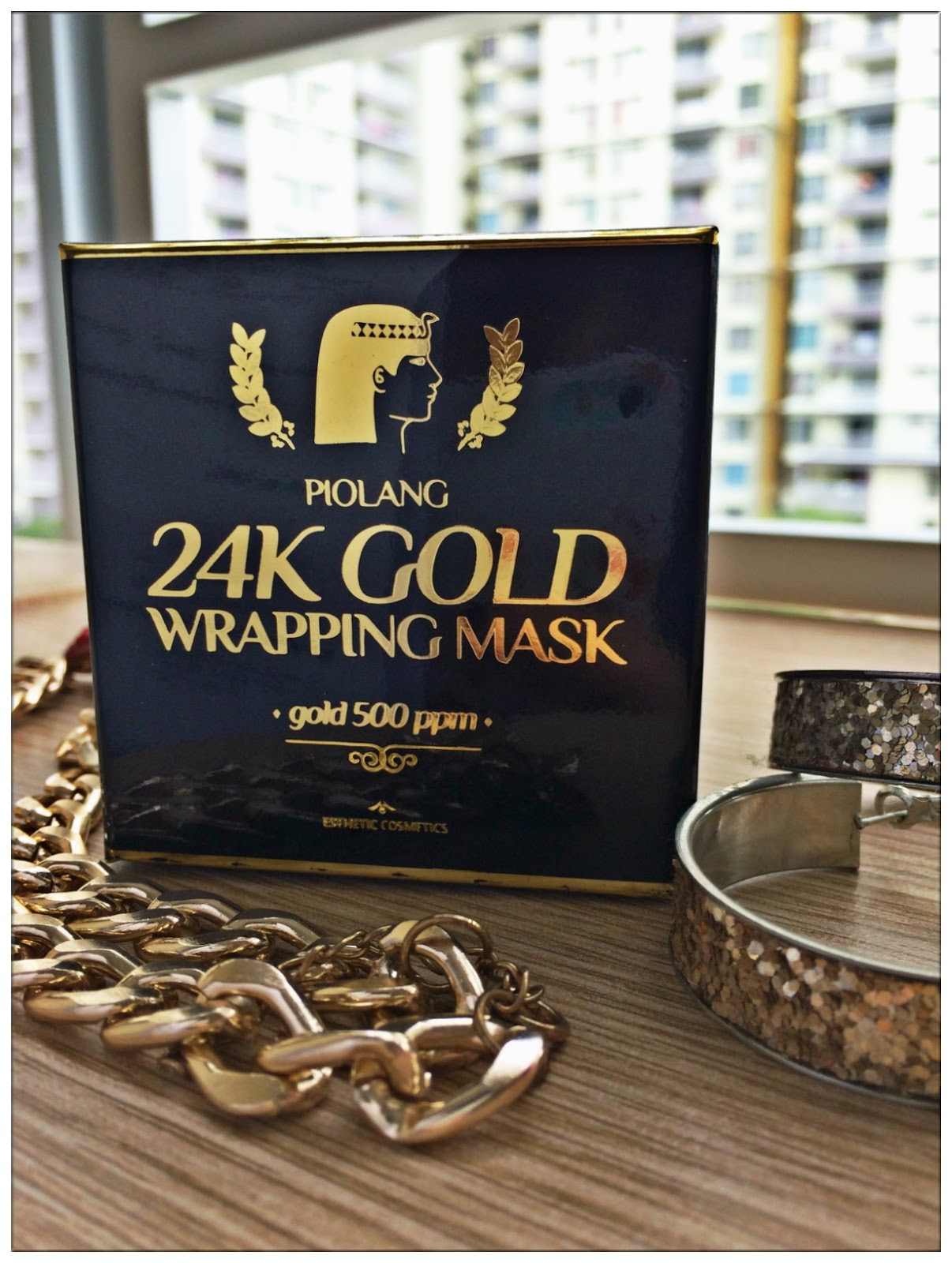 Натуральная маска для лица из Кореи с 24 каратным золотом ESTHETIC HOUSE PIOLANG 24k GOLD WRAPPING MASK купить в Москве и Московской области