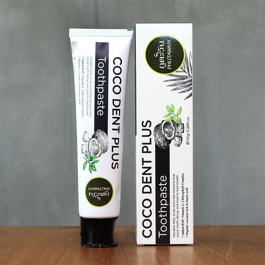 Тайская зубная паста с кокосовым маслом Кокос плюс от Phutawan Coco Dent Plus Toothpaste 110 гр. таиланд