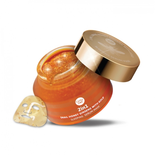 2in1 Snail Honey Ginseng with Gold Sleeping Serum Mask Cathy Doll Secret Recipe 70 gr. Thailand