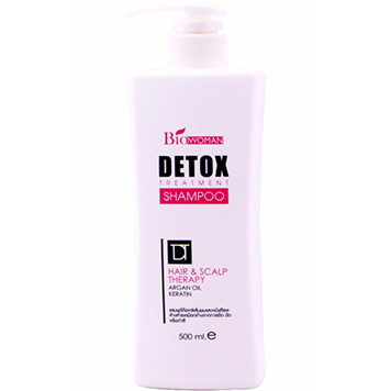 Biowoman-Detox-Treatment-Hair-Scalp-Therapy-Shampoo-Тайский шампунь с кератином, углем бамбука и маслом арганы.OZBM