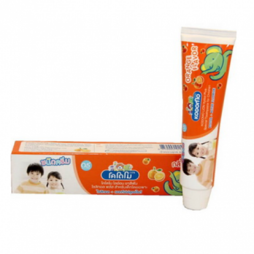 Детская зубная паста из Тайланда с 6 месяцев с апельсиновым вкусом CJ Lion Kodomo orange 40 гр.