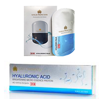 Gold Princess Hyaluronic Acid Set essence 10 ml. + 5 masks. Thailand. ТАЙЛАНД