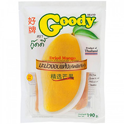 Goody Dried Mango 190 gr. Thailand 100% Original Product from Thailand MADE IN THAILAND