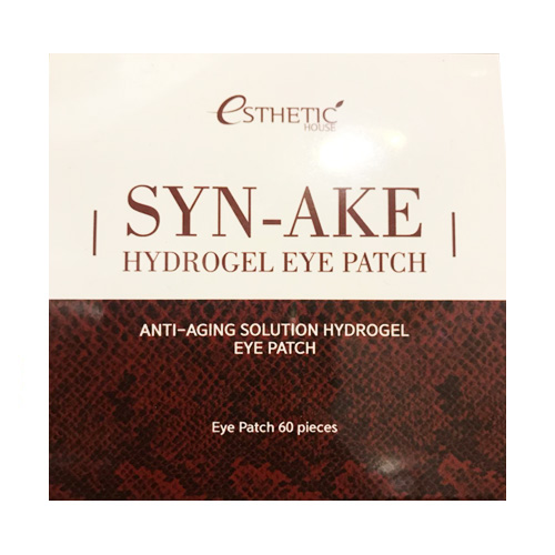 Корейские омолаживающие гидрогелевые патчи для глаз со змеиным пептидом Esthetic House Syn-Ake Hydrogel Eye Patch