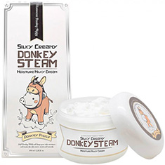 Корейский крем для лица паровой из ОСЛИНОГО МОЛОКА Elizavecca Silky Creamy Donkey Steam Moisture Milky