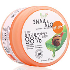 Крем для лица с алоэ вера и муцином улитки Moods T.L.BAI Snail & Aloe 98% Facial cream 50 мл. тайский крем с улиткой