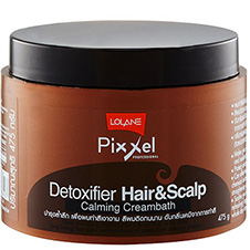 Кремовая Детокс маска для окрашенных волос из Тайланда Защита цвета Lolane Pixxel Detoxifier Hair & Scalp Calming Cream bath
