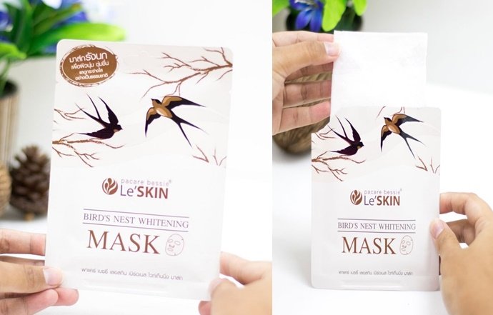 Купить Тайскую отбеливающую маску для лица с ласточкиными гнездами Bird's Nest Whitening Mask Le'SKIN купить в Москве и Московской области
