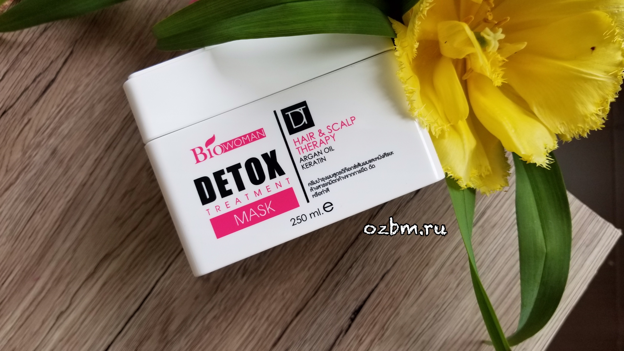 Маска для волос Bio-Woman Detox Treatment Тайская с кератином, углем бамбука и маслом арганы - отзыв