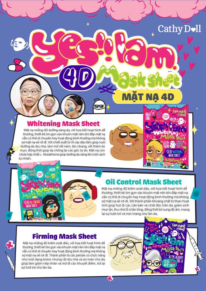 Натуральная тканевая маска - лифтинг из Тайланда с пептидами Cathy Doll 4D firming mask sheet купить в Москве и МО. ТАЙ. 4D Mask Sheet