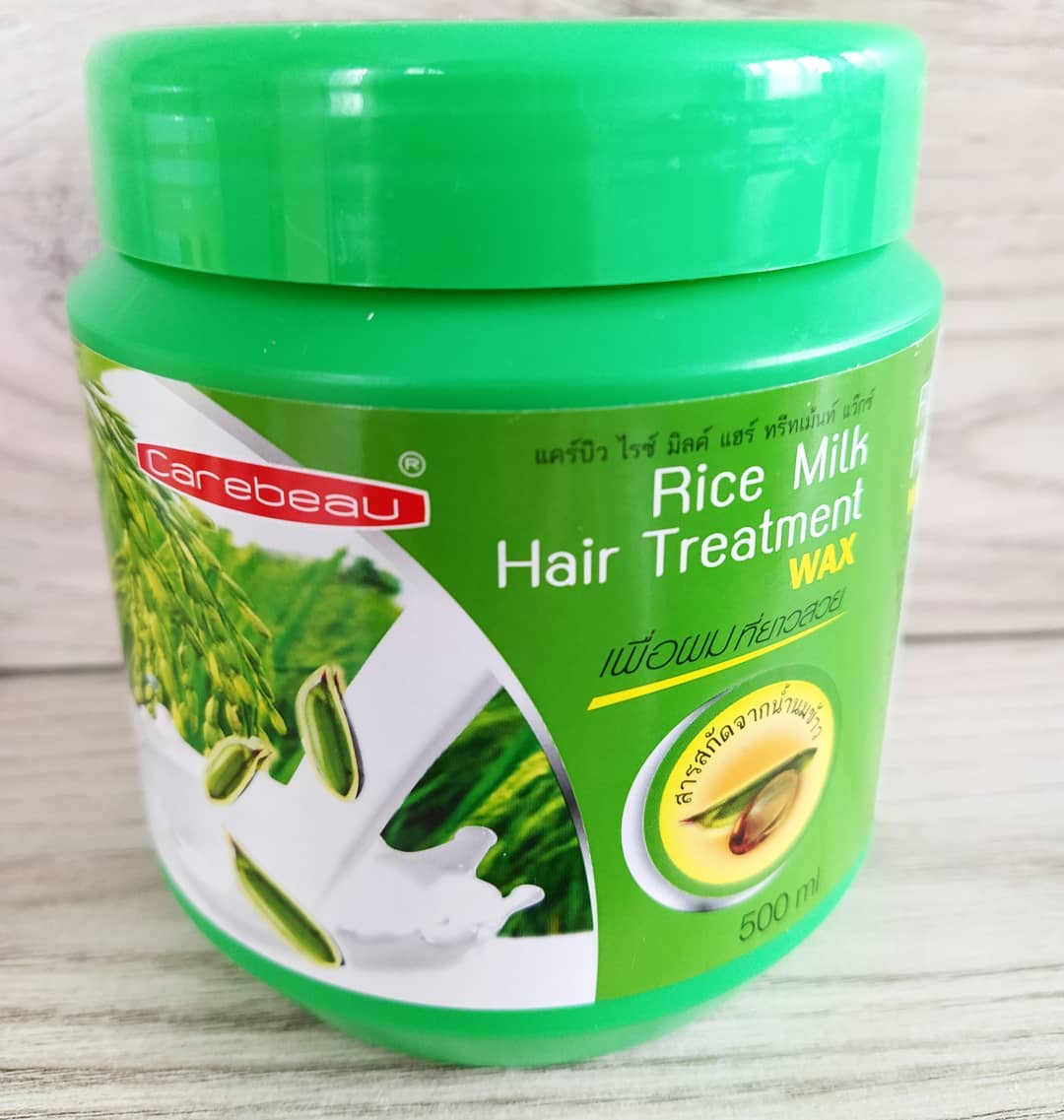 Натуральная восстанавливающая Тайская маска для волос с рисовым молоком Carebeau Rice Milk Hair Treatment WAX купить в Москве и Московской области.