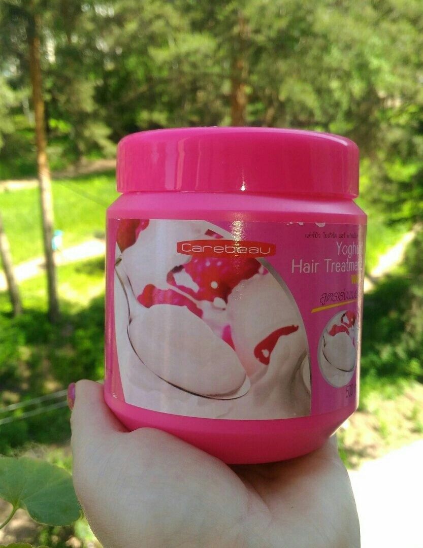 Натуральная йогуртовая маска для волос из Тайланда Carebeau Yoghurt Hair Treatment купить в Москве и Московской области.