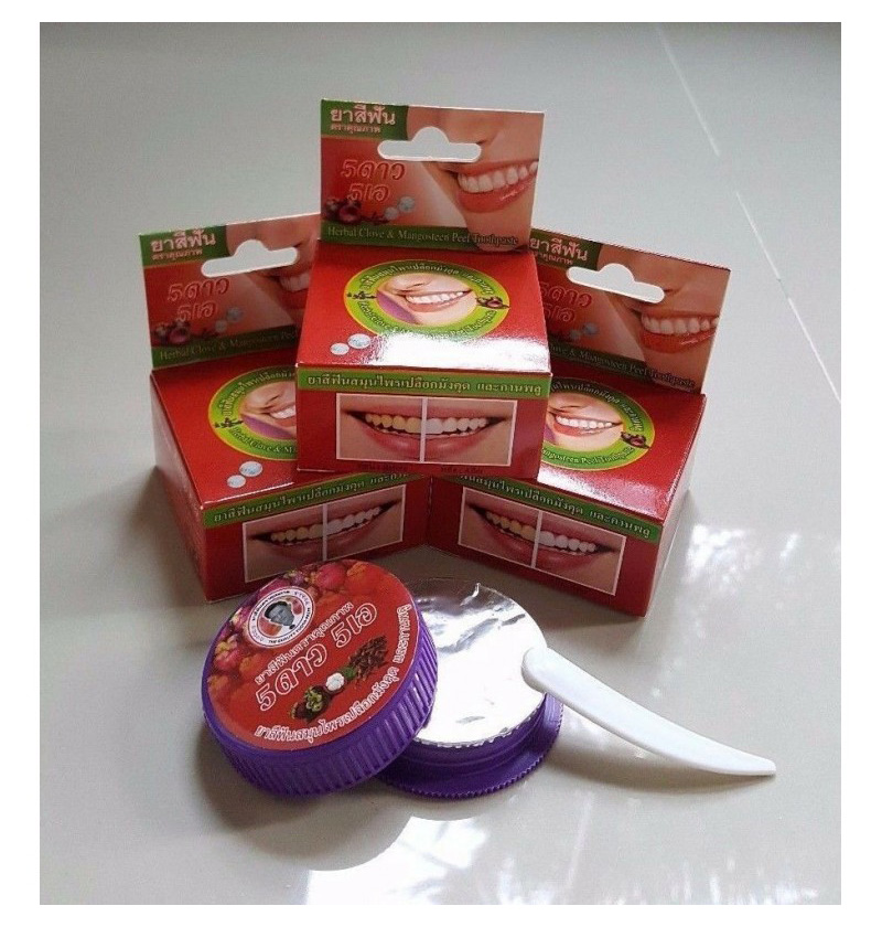 Натуральная зубная паста из Тайланда кожура Мангостина и Гвоздика 5 STAR 5A купить в Москве и Московской области