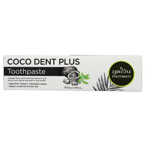 Натуральная зубная паста с кокосовым маслом Кокос плюс от Phutawan Coco Dent Plus Toothpaste 110 гр. Таиланд Phatuwan_Coconut_Toothpaste