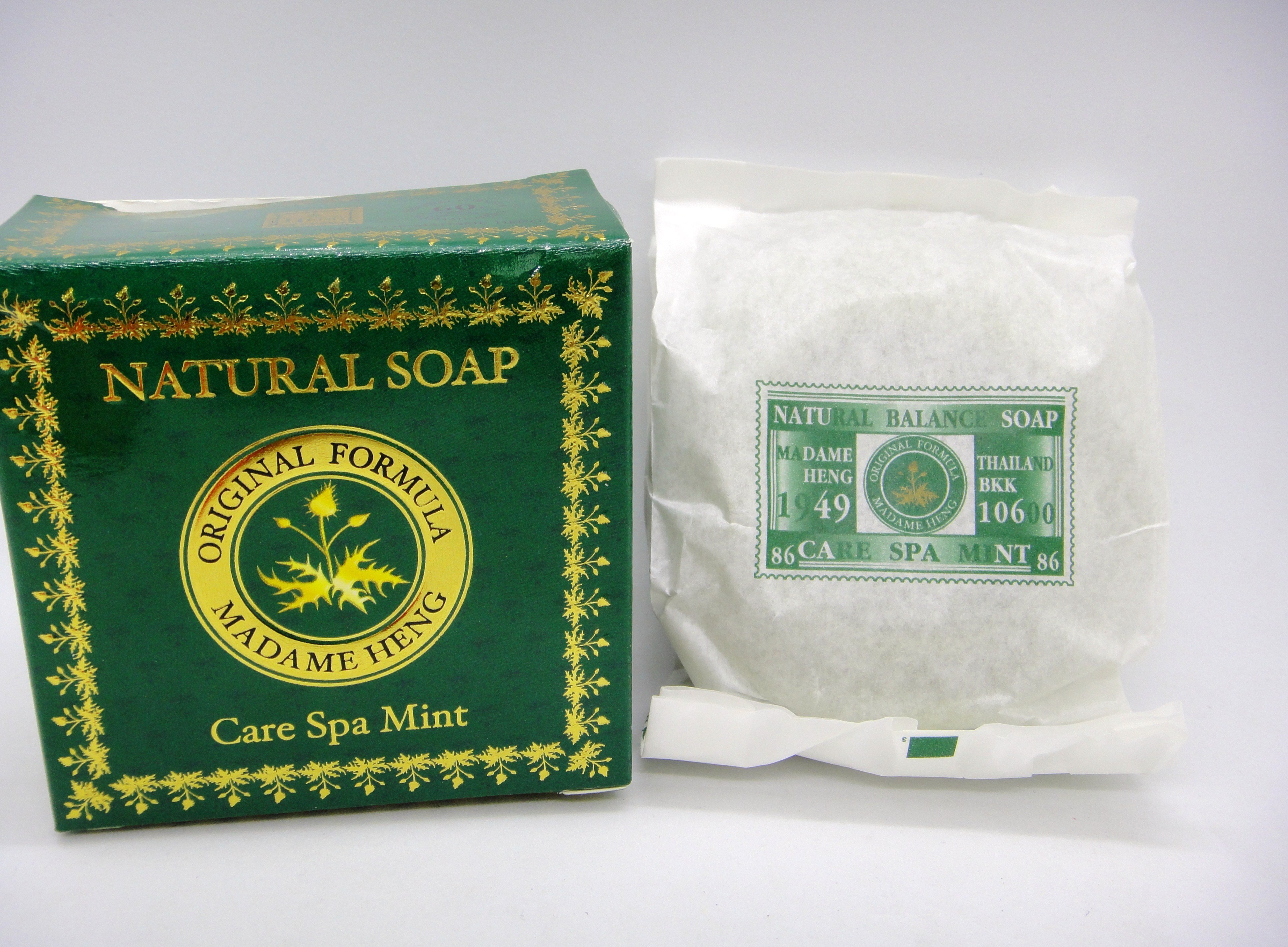 Натуральное мыло из Тайланда Мадам Хенг спа-уход с Мятой Madame Heng Natural Soap Care Spa Mint купить в Москве и Московской области.