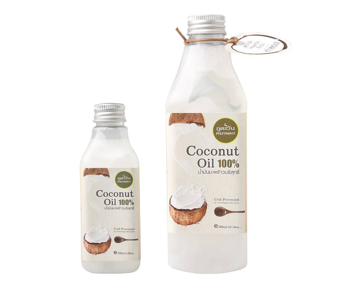 Натуральное Тайское кокосовое масло Phutawan Coconut Oil 100 мл. КОКОСОВОЕ МАСЛО ИЗ ТАИЛАНДА