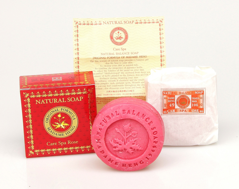 Натуральное Тайское Спа мыло Мадам Хенг Роза Madame Heng Natural Soap Care Spa Rose 50 гр. Таиланд