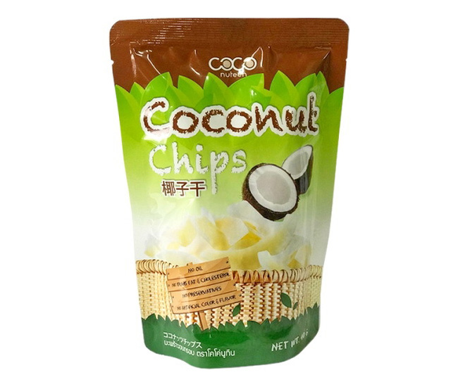 Натуральные Кокосовые чипсы Coconut Chips COCONUTEEN 40 гр. Таиланд