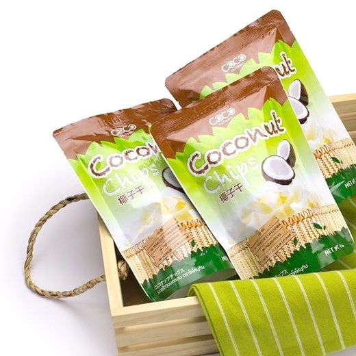 Натуральные Кокосовые чипсы из Тайланда Coconut Chips COCONUTEEN купить в Москве и Московской области.
