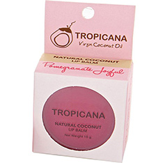 Натуральный Тайский кокосовый бальзам для губ Гранат Tropicana Natural Coconut Lip Balm Pomegranate Joyful 10 гр. ТАЙ