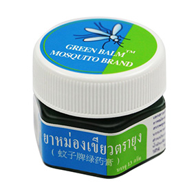 Натуральный зеленый бальзам от укусов насекомых Mosquito Brand Green Balm 13 гр. Таиланд