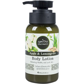 Phutawan Natural Body Lotion Apple & Lemongrass Refreshing Healthy Skincare 250 ml. Thailand