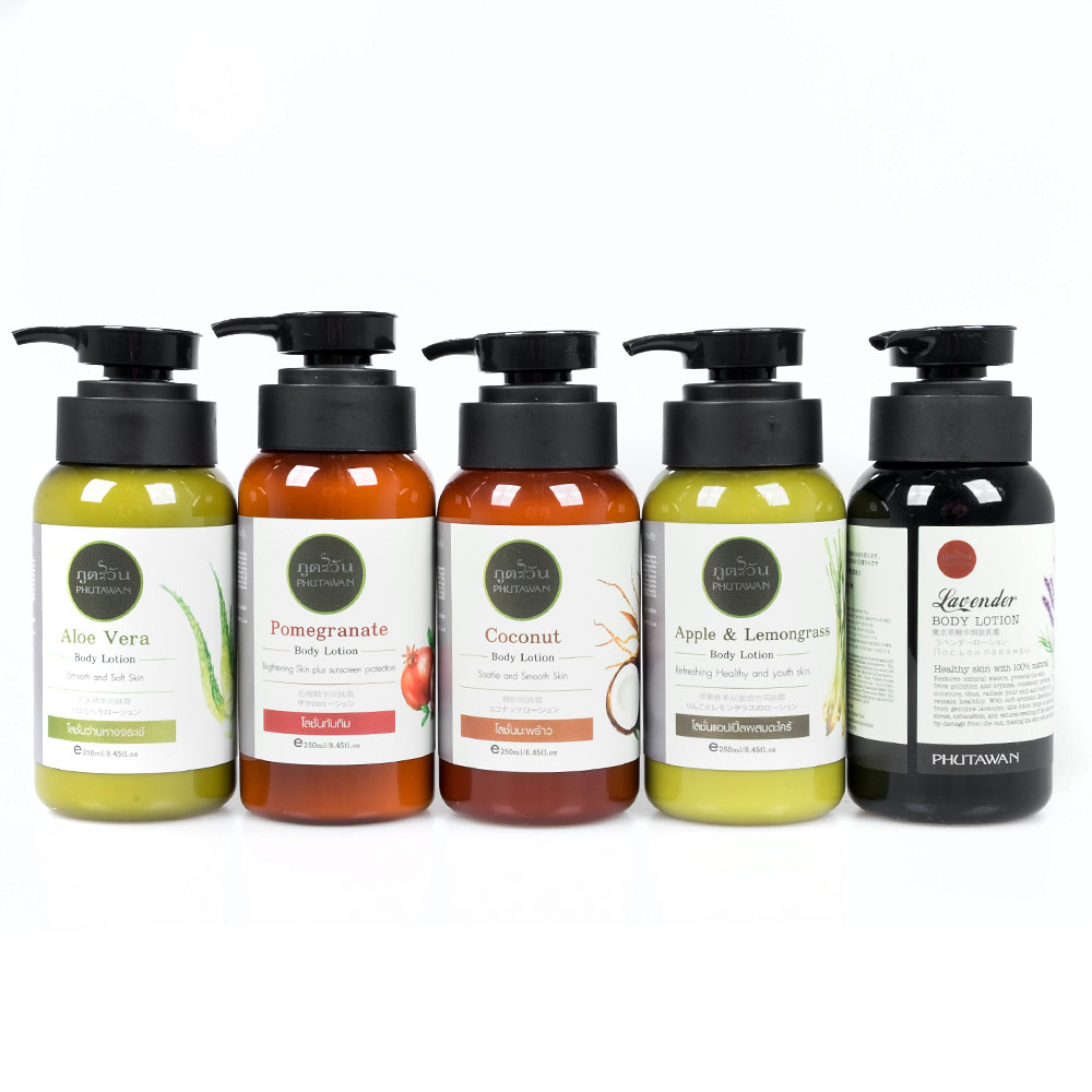 Phutawan Natural Body Lotion Apple & Lemongrass Refreshing Healthy Skincare 250 ml