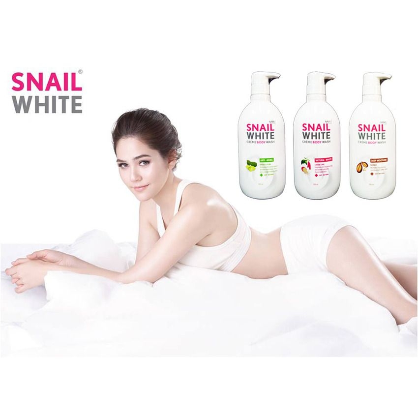 Крем-гель для душа из Тайланда NAMU LIFE Snail White Cream Body Wash Deep Moisture BAOBAB 500 мл.