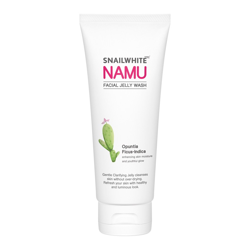 Очищающий гель для лица с экстрактом кактуса Snail White Namu Facial Jelly Wash NAMU LIFE 100 мл.