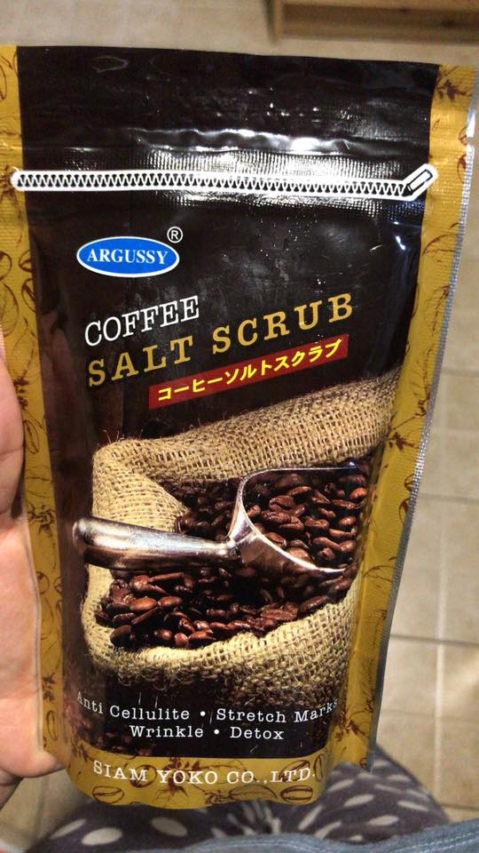Солевой скраб для тела из Тайланда Кофе Argussy Coffee Salt Scrub 280 гр.