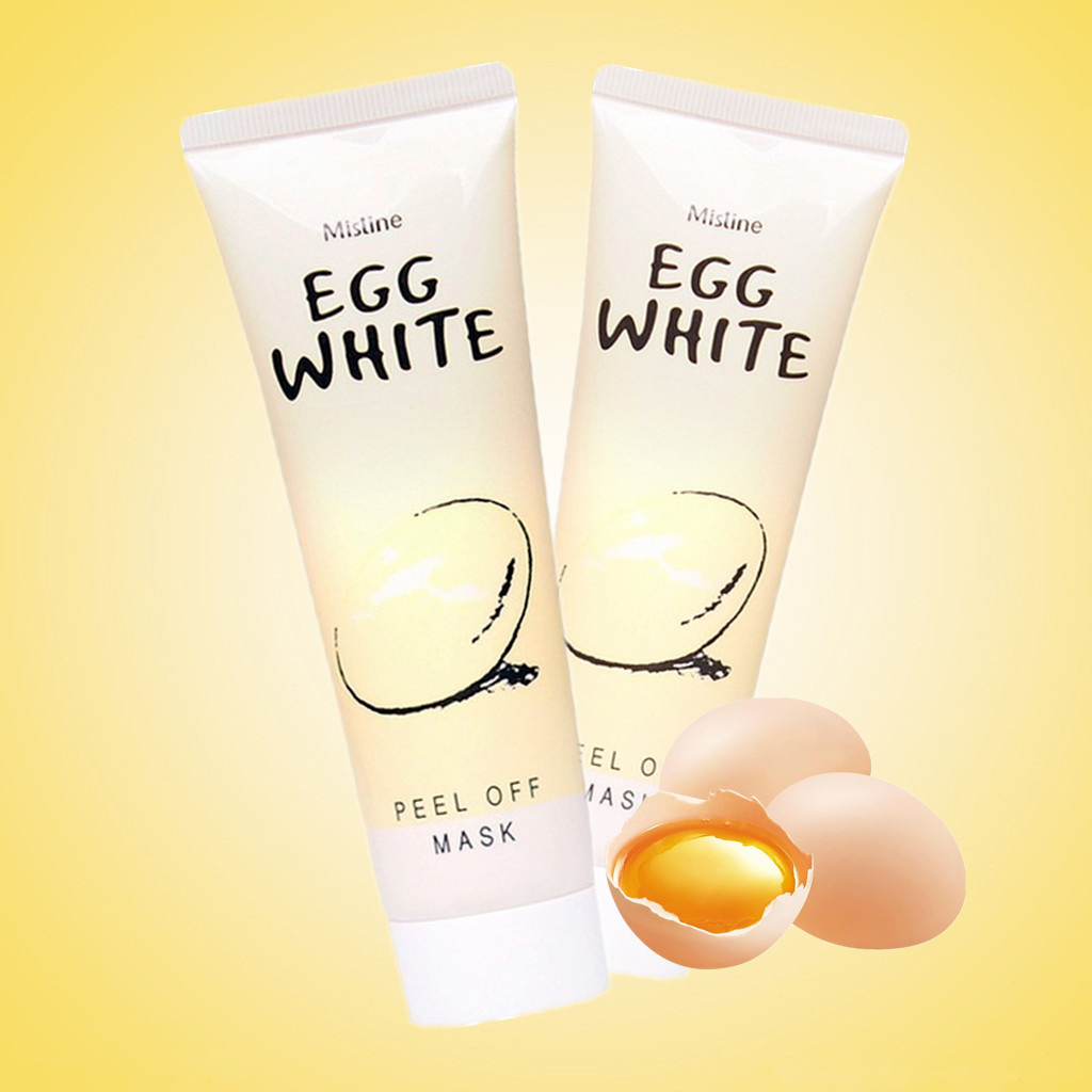 Тайская маска-пленка для лица с яичным белком для сужения пор Mistine Egg White Peel Off Mask 85 гр. косметика из таиланда