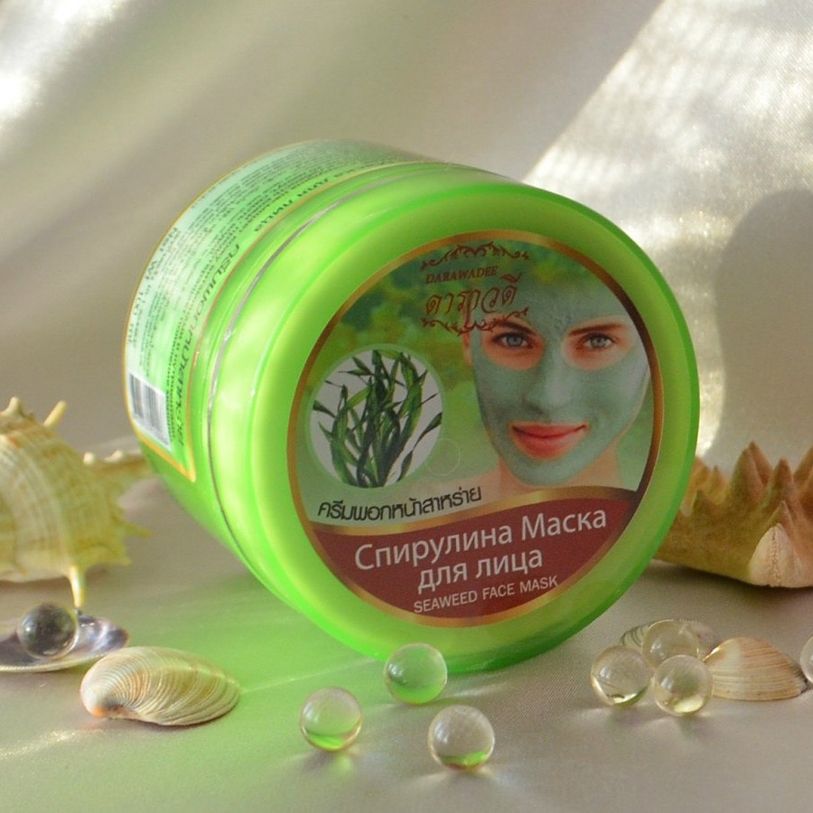 ТАЙСКАЯ Натуральная Спирулина маска для лица из Тайланда Darawadee Seaweed Face Mask купить в Москве и Московской области