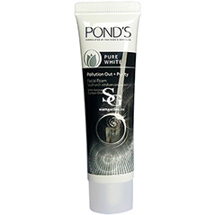 Тайская пенка для умывания Пондс от черных точек POND'S Pure White Pollution Out + Purity 15 мл. ponds-black