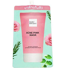 Тайская розовая маска для лица от акне с чайным деревом и центеллой baby-bright-rozovaya-maska-dlya-litca