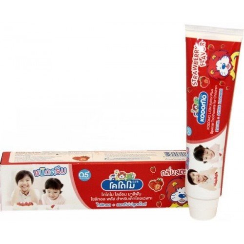 Тайская зубная паста для детей с 6 месяцев с клубничным вкусом CJ Lion Kodomo strawberry 40 гр.