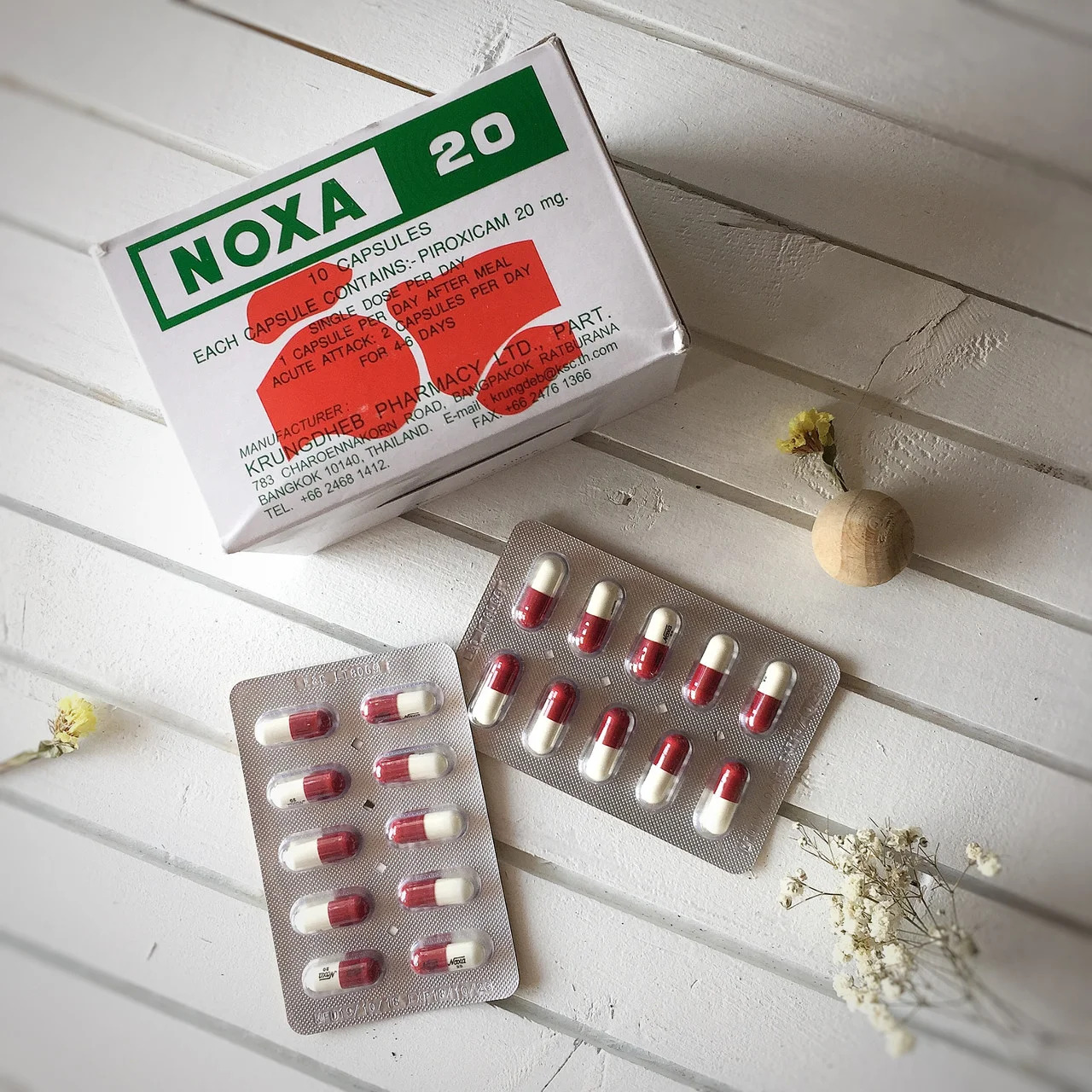 ТАЙСКИЕ Натуральные капсулы для лечения позвоночника и суставов NOXA 20 (НОКСА 20) 10 капсул. Таиланд