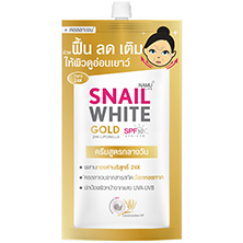 Тайский анти-возрастной крем для лица с фильтратом секреции улитки Namu Life Snail White Gold 24k SPF 30 7 мл