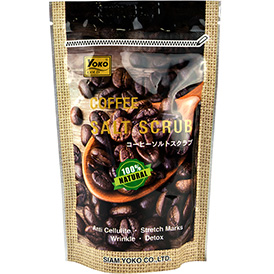 Тайский антицеллюлитный соляной скраб для тела кофе Yoko coffee body scrub 280 гр.