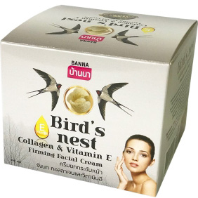 Тайский крем для лица с экстрактом ласточкиного гнезда, коллагеном и витамином Е BANNA Bird's nest Collagen & Vitamin E Firming Facial Cream 100 мл.