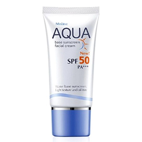Тайский крем для лица солнцезащитный увлажняющий Mistine Aqua Base Sunscreen Facial Cream SPF 50 PA +++ 20 гр.
