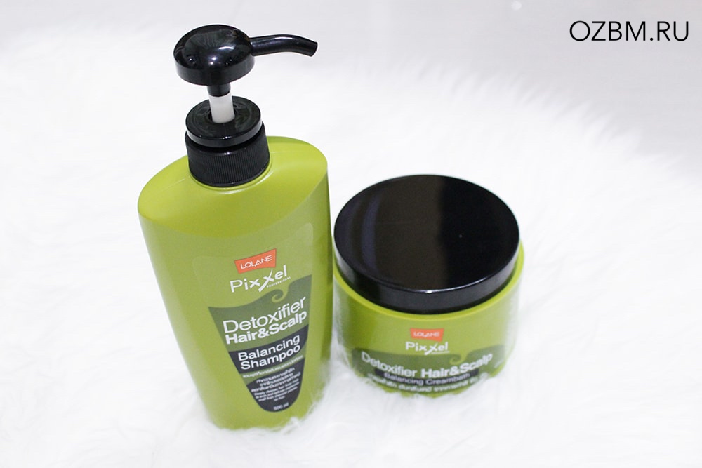 Тайский Питательный детокс-шампунь из Тайланда для блеска и свежести волос Lolane Pixxel Detoxifier Hair & Scalp Balancing Shampoo 500 мл