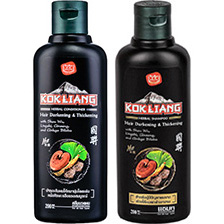 Тайский шампунь и кондиционер от выпадения для темных волос Kokliang Hair Darkening & Thickening 200 мл