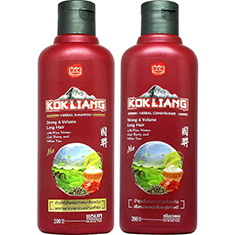 Тайский травяной шампунь и кондиционер для укрепления и роста волос Kokliang Strong & Volume Long Hair 200 мл