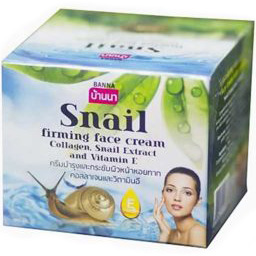 Улиточный подтягивающий крем для лица из Тайланда с коллагеном и витамином Е Banna Snail Firming Face Cream 100 мл. Lifting-snail-face-cream-banna