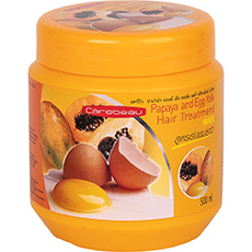 Восстанавливающая маска для волос из Тайланда с папайей и яичным желтком Carebeau Hair Treatment Papaya & Egg Yolk 500 мл